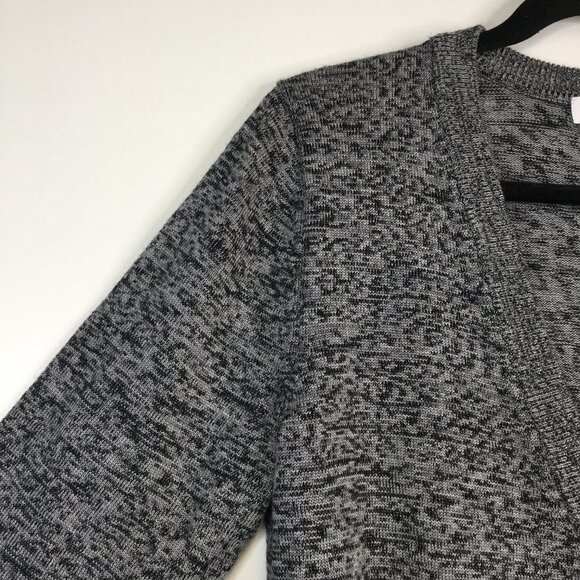 Calvin Klein Gray Heathered Lightweight Cardigan Front Pockets Size M - Picture 6 of 11
